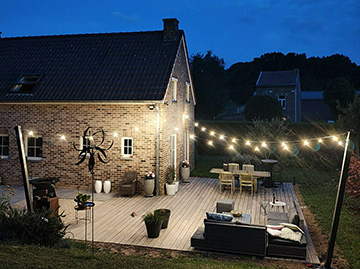 Terrasse bois exotique et carrelage 60x60 — Haccourt